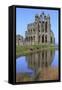 England, North Yorkshire, Whitby. Ruins of Whitby Abbey-Emily Wilson-Framed Stretched Canvas