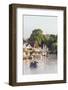 England, Oxfordshire, Henley-on-Thames, Boathouses and  River Thames-Steve Vidler-Framed Photographic Print