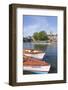 England, Oxfordshire, Henley-on-Thames, Leisure Boats and Town Skyline-Steve Vidler-Framed Photographic Print