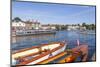 England, Oxfordshire, Henley-on-Thames, Leisure Boats and Town Skyline-Steve Vidler-Mounted Photographic Print