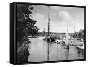 England, River Waveney-Fred Musto-Framed Stretched Canvas