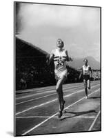 England's Dr. Roger Bannister Beating Australia's Mile Record Holder John Landy-Ralph Morse-Mounted Premium Photographic Print