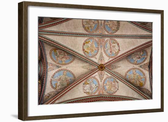 England, Salisbury, Salisbury Cathedral, Choir and Trinity Chapel, Quadribbed Vaulted Ceiling-Samuel Magal-Framed Photographic Print