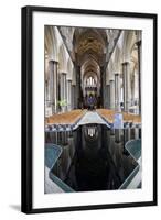 England, Salisbury, Salisbury Cathedral, Font and Nave-Samuel Magal-Framed Photographic Print