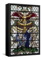 England, Salisbury, Salisbury Cathedral, Nave North Aisle, Stained Glass Window, War Memorial-Samuel Magal-Framed Stretched Canvas