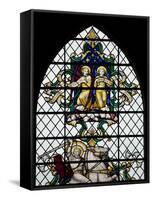 England, Salisbury, Salisbury Cathedral, Nave North Aisle, Stained Glass Window, War Memorial-Samuel Magal-Framed Stretched Canvas