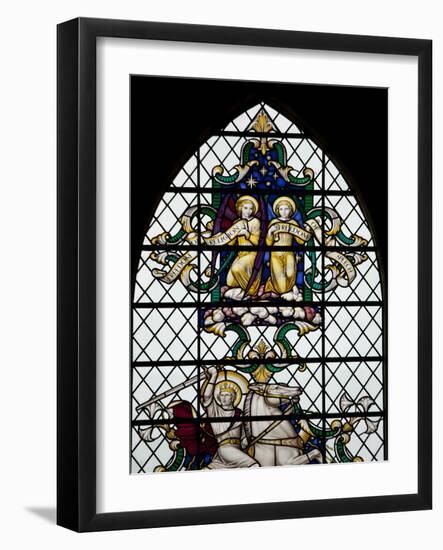 England, Salisbury, Salisbury Cathedral, Nave North Aisle, Stained Glass Window, War Memorial-Samuel Magal-Framed Photographic Print