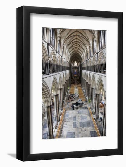 England, Salisbury, Salisbury Cathedral, Nave, View from the Gallery to The East-Samuel Magal-Framed Photographic Print