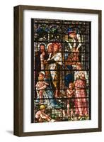 England, Salisbury, Salisbury Cathedral, South Aisle, Stained Glass Window, Jesus-Samuel Magal-Framed Photographic Print