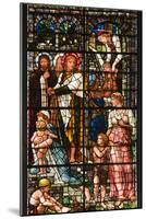 England, Salisbury, Salisbury Cathedral, South Aisle, Stained Glass Window, Jesus-Samuel Magal-Mounted Photographic Print