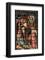 England, Salisbury, Salisbury Cathedral, South Aisle, Stained Glass Window, Jesus-Samuel Magal-Framed Photographic Print