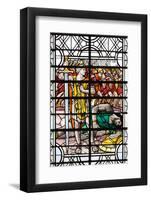 England, Salisbury, Salisbury Cathedral, Stained Glass Window, David and Goliath-Samuel Magal-Framed Photographic Print