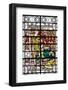 England, Salisbury, Salisbury Cathedral, Stained Glass Window, David and Goliath-Samuel Magal-Framed Photographic Print