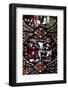 England, Salisbury, Salisbury Cathedral, Stained Glass Window, Jesus crucifixion-Samuel Magal-Framed Photographic Print