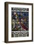 England, Salisbury, Salisbury Cathedral, Stained Glass Window, Jesus revealed to Two Women-Samuel Magal-Framed Photographic Print