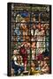 England, Salisbury, Salisbury Cathedral, Stained Glass Window, Jesus with Children-Samuel Magal-Stretched Canvas