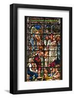 England, Salisbury, Salisbury Cathedral, Stained Glass Window, Jesus with Children-Samuel Magal-Framed Photographic Print