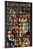 England, Salisbury, Salisbury Cathedral, Stained Glass Window, Jesus with Children-Samuel Magal-Mounted Photographic Print