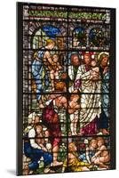 England, Salisbury, Salisbury Cathedral, Stained Glass Window, Jesus with Children-Samuel Magal-Mounted Photographic Print