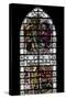 England, Salisbury, Salisbury Cathedral, Stained Glass Window, King David-Samuel Magal-Stretched Canvas