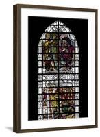 England, Salisbury, Salisbury Cathedral, Stained Glass Window, King David-Samuel Magal-Framed Photographic Print