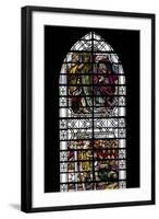 England, Salisbury, Salisbury Cathedral, Stained Glass Window, King David-Samuel Magal-Framed Photographic Print