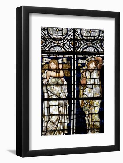 England, Salisbury, Salisbury Cathedral, Stained Glass Window, Ruth and Esther-Samuel Magal-Framed Photographic Print