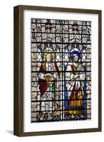 England, Salisbury, Salisbury Cathedral, Stained Glass Window, Saints-Samuel Magal-Framed Photographic Print