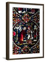 England, Salisbury, Salisbury Cathedral, Stained Glass Window, Scenes from The New Testament-Samuel Magal-Framed Photographic Print