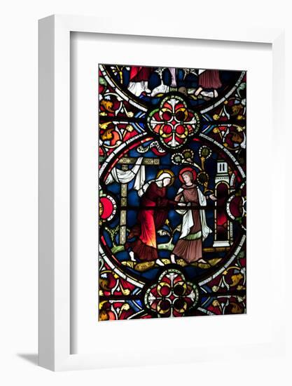 England, Salisbury, Salisbury Cathedral, Stained Glass Window, Scenes from The New Testament-Samuel Magal-Framed Photographic Print