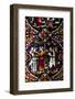 England, Salisbury, Salisbury Cathedral, Stained Glass Window, Scenes from The New Testament-Samuel Magal-Framed Photographic Print