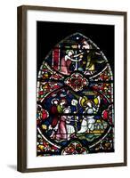 England, Salisbury, Salisbury Cathedral, Stained Glass Window, Scenes from The New Testament-Samuel Magal-Framed Photographic Print