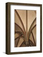 England, Salisbury, Salisbury Cathedral, Vaulted Ceiling and Pilasters-Samuel Magal-Framed Photographic Print