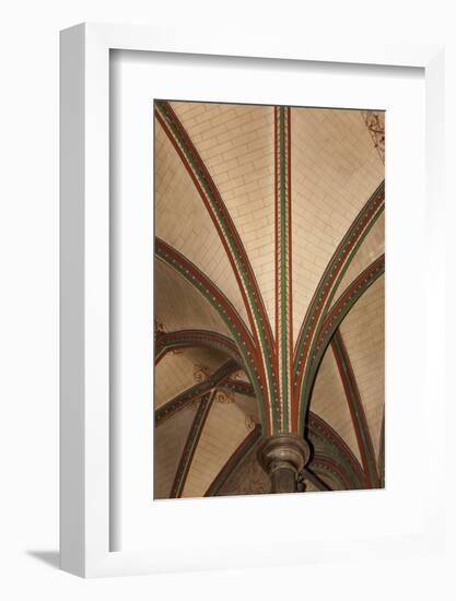 England, Salisbury, Salisbury Cathedral, Vaulted Ceiling and Pilasters-Samuel Magal-Framed Photographic Print