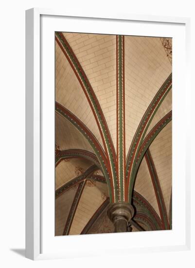 England, Salisbury, Salisbury Cathedral, Vaulted Ceiling and Pilasters-Samuel Magal-Framed Photographic Print