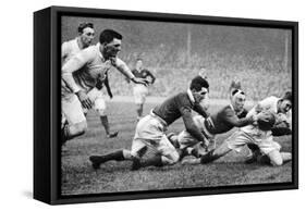 England Scoring a Try Against Scotland, Twickenham, London, 1926-1927-null-Framed Stretched Canvas