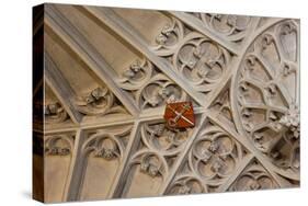 England, Somerset, Bath, Bath Abbey, Fan-Vaulted Ceiling, Coat of Arms-Samuel Magal-Stretched Canvas