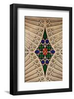 England, Somerset, Bath, Bath Abbey, Fan-Vaulted Ceiling, Coat of Arms-Samuel Magal-Framed Photographic Print