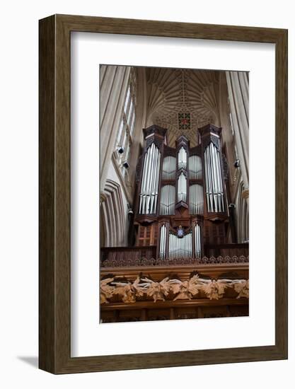 England, Somerset, Bath, Bath Abbey, North Transept, Klais Organ and Fan-Vaulted Ceiling-Samuel Magal-Framed Photographic Print