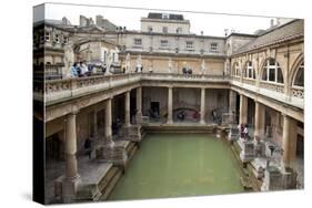 England, Somerset, Bath, Bath Abbey, Roman Baths-Samuel Magal-Stretched Canvas