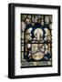 England, Somerset, Bath, Bath Abbey, Stained Glass Window, Angel with a Shield-Samuel Magal-Framed Photographic Print