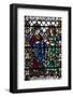 England, Somerset, Bath, Bath Abbey, Stained Glass Window, Jonathan and David-Samuel Magal-Framed Photographic Print