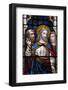 England, Somerset, Bath, Bath Abbey, Stained Glass Window, New Testament Scenes, Jesus-Samuel Magal-Framed Photographic Print