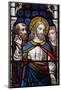 England, Somerset, Bath, Bath Abbey, Stained Glass Window, New Testament Scenes, Jesus-Samuel Magal-Mounted Photographic Print