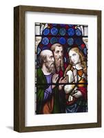 England, Somerset, Bath, Bath Abbey, Stained Glass Window, New Testament Scenes-Samuel Magal-Framed Photographic Print