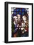 England, Somerset, Bath, Bath Abbey, Stained Glass Window, New Testament Scenes-Samuel Magal-Framed Photographic Print