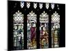 England, Somerset, Bath, Bath Abbey, Stained Glass Window, The Coronation of Edgar-Samuel Magal-Mounted Photographic Print