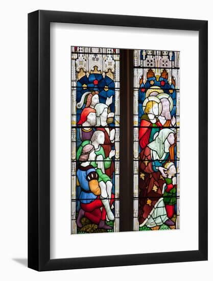 England, Somerset, Bath, Bath Abbey, Stained Glass Window, The Cripples' Window-Samuel Magal-Framed Photographic Print