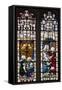 England, Somerset, Bath, Bath Abbey, West Side, Stained Glass Window, Pentateuch Window-Samuel Magal-Framed Stretched Canvas