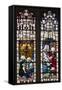 England, Somerset, Bath, Bath Abbey, West Side, Stained Glass Window, Pentateuch Window-Samuel Magal-Framed Stretched Canvas